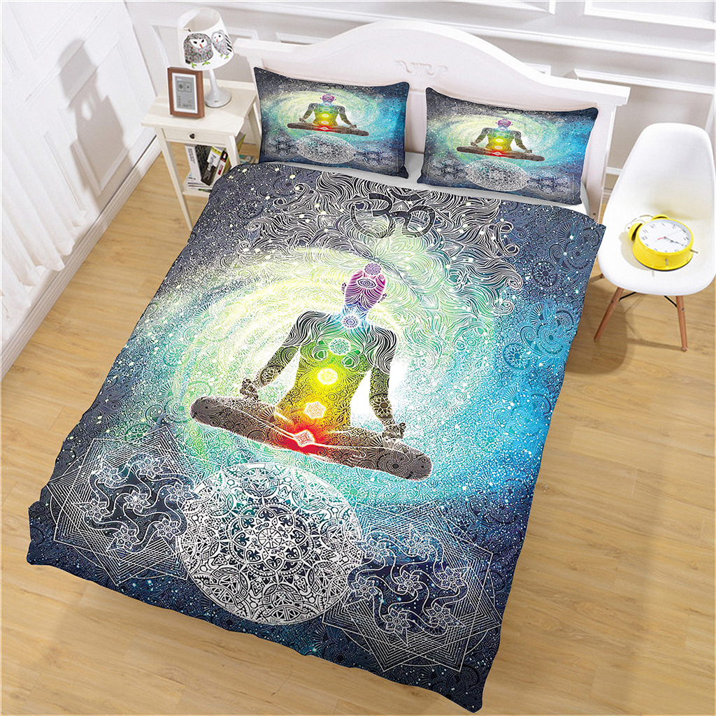 Character design starry sky Practice bedding Three Brushed Digital printing One piece On behalf of