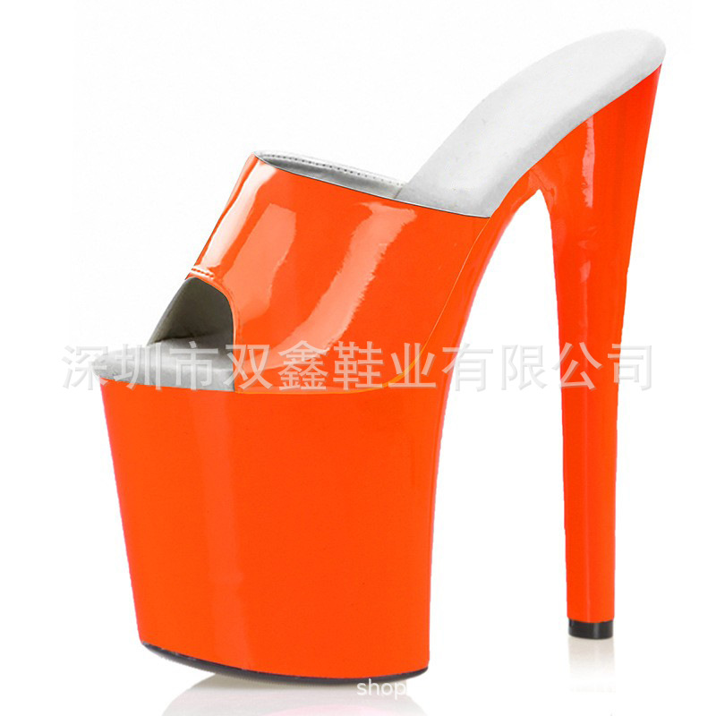 20CM naranja envuelto sandalias sexy verano de las mujeres sexy pole dance tacones altos discoteca odio tiangao modelo pasarela