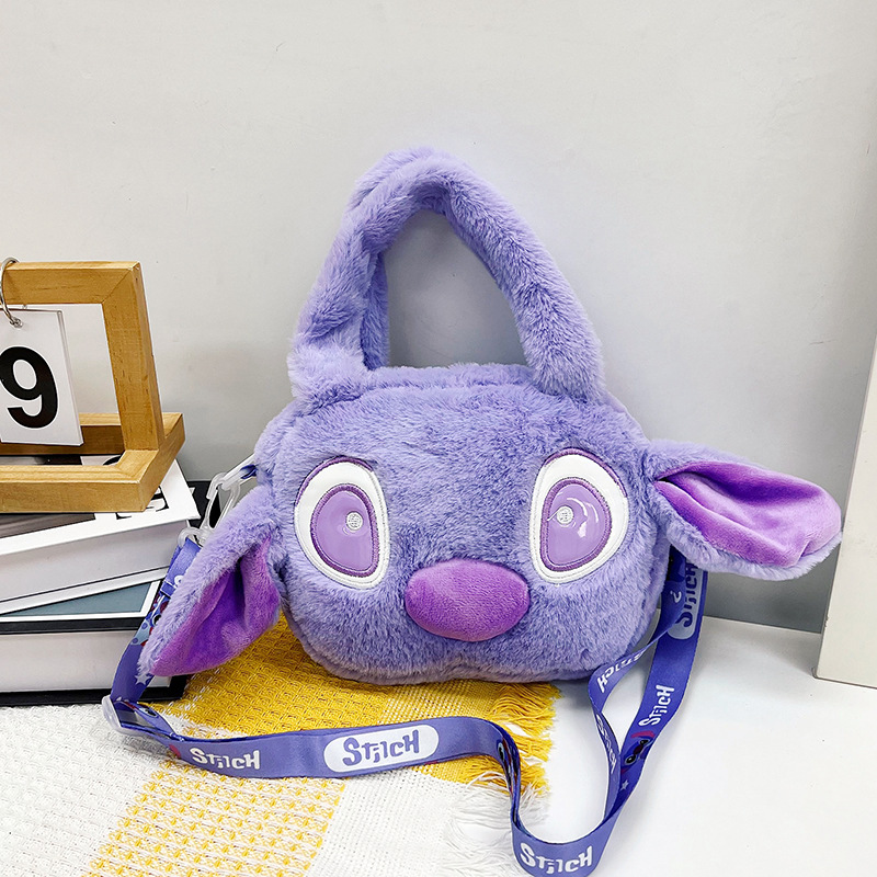 Bolso pequeño lindo para las mujeres 2023 nuevo simple peludo bolso de hombro de dibujos animados estilo coreano chica bolsa de salida portátil