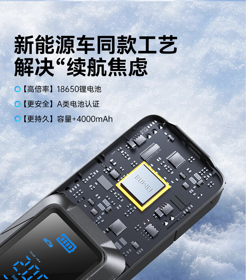 [Pl01] Buwei Car Air Pump Portable Inflator Tire Inflator Pressure Gauge Type Inflator