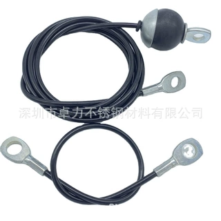 生产健身器材包胶钢丝绳 黑色PU包胶钢丝绳  包塑涂塑钢丝绳