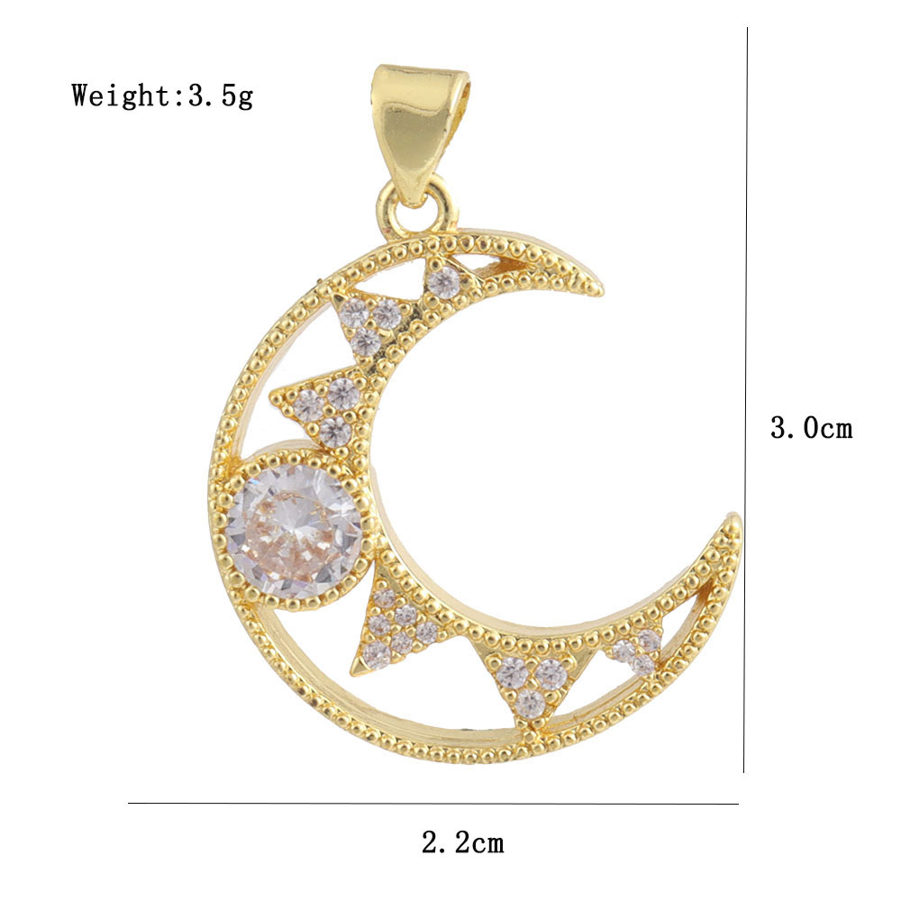 6g Weight Pendant Jewelry Making Type 12 * 18mm Jewelry Making Size Zircon Inlay Material DIY Jewelry Accessories Classification 1 Piece Quantity Copper Material Star, Heart Shape, Eye Pattern Plating, Inlay Design IG Style Style 1 Piece 12 * 18mm Copper Zircon Star Heart Shape Eye Pendant 13