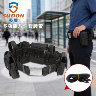 厂家直销尼龙多功能八件套黑色牛津布武装巡逻执勤作训保安腰带封