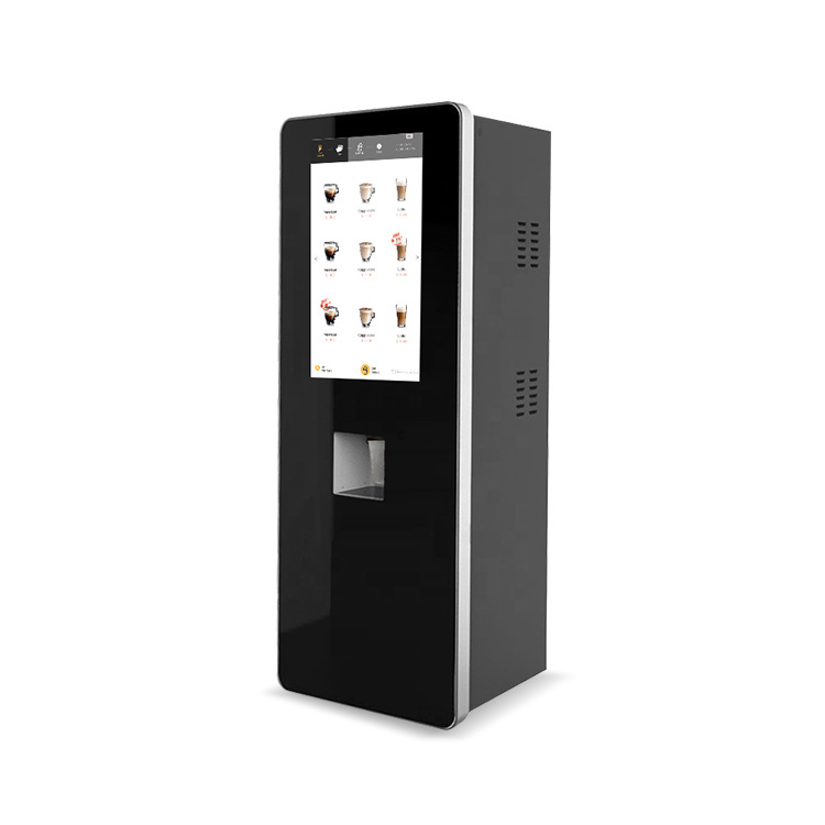 Máquina expendedora automática inteligente de té y café Junke con pago por código QR, máquina expendedora de té de burbujas y té de hierbas sin personal.