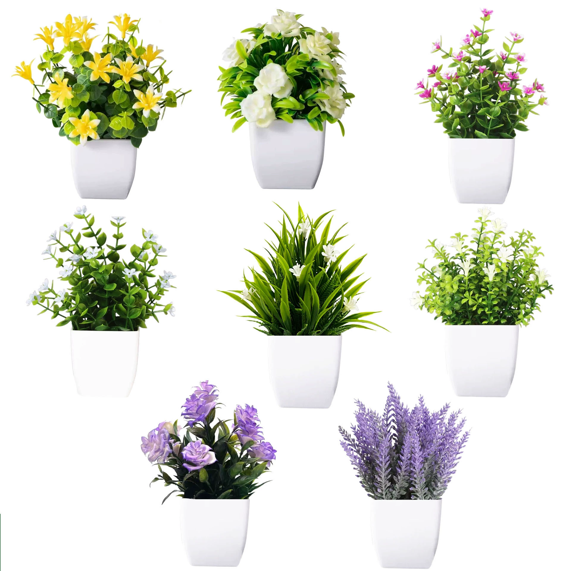 Хит продаж: искусственные растения для декора интерьера и экстерьера, пластиковые растения в горшках, маленькие горшечные растения эвкалипт