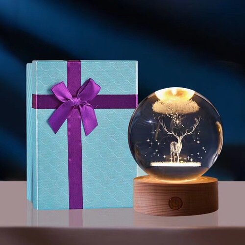 Cross-border ornaments crystal ball night light wholesale gifts souvenirs crystal crafts couple gifts with lamp base