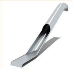 Gran tobogán de acero inoxidable al aire libre sin energía escultura paisaje de jardín centro comercial comunidad red roja perforada instalaciones de paisaje