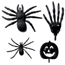 跨境亚马逊批发万圣节装饰花环装饰品创意黑色蜘蛛南瓜节日装饰