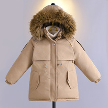 热销童装中性宽松休闲外套派克服冬季童棉袄厂家批发羽绒服防寒