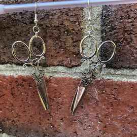 剪刀耳环发型师耳环服装设计师耳环夸张个性创意剪刀耳环