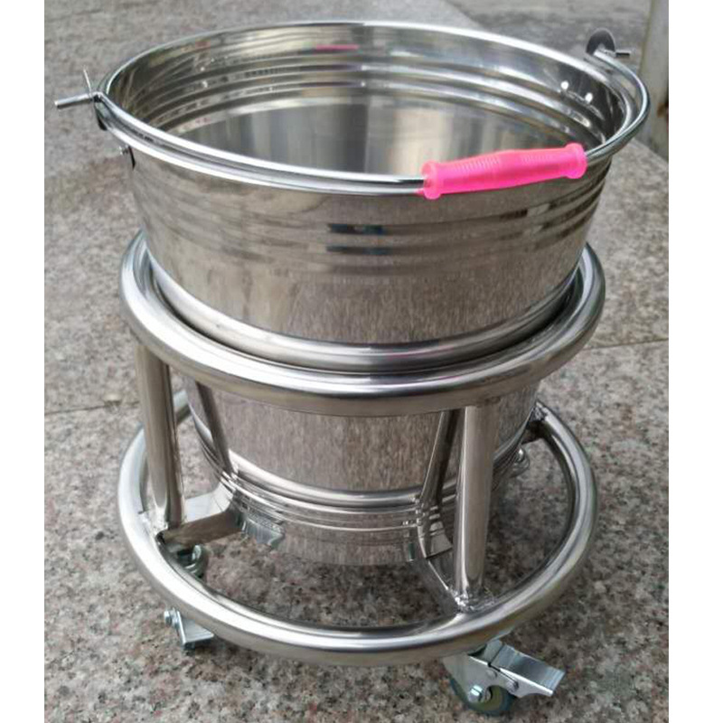 不锈钢脚踢桶304不锈钢卫生桶垃圾桶病区手术室垃圾桶带轮