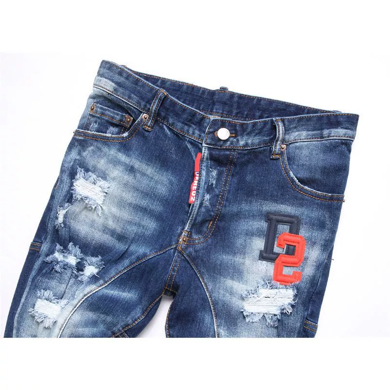Трендовые джинсы с заплатами, эластичные брюки с вышивкой, облегающий крой