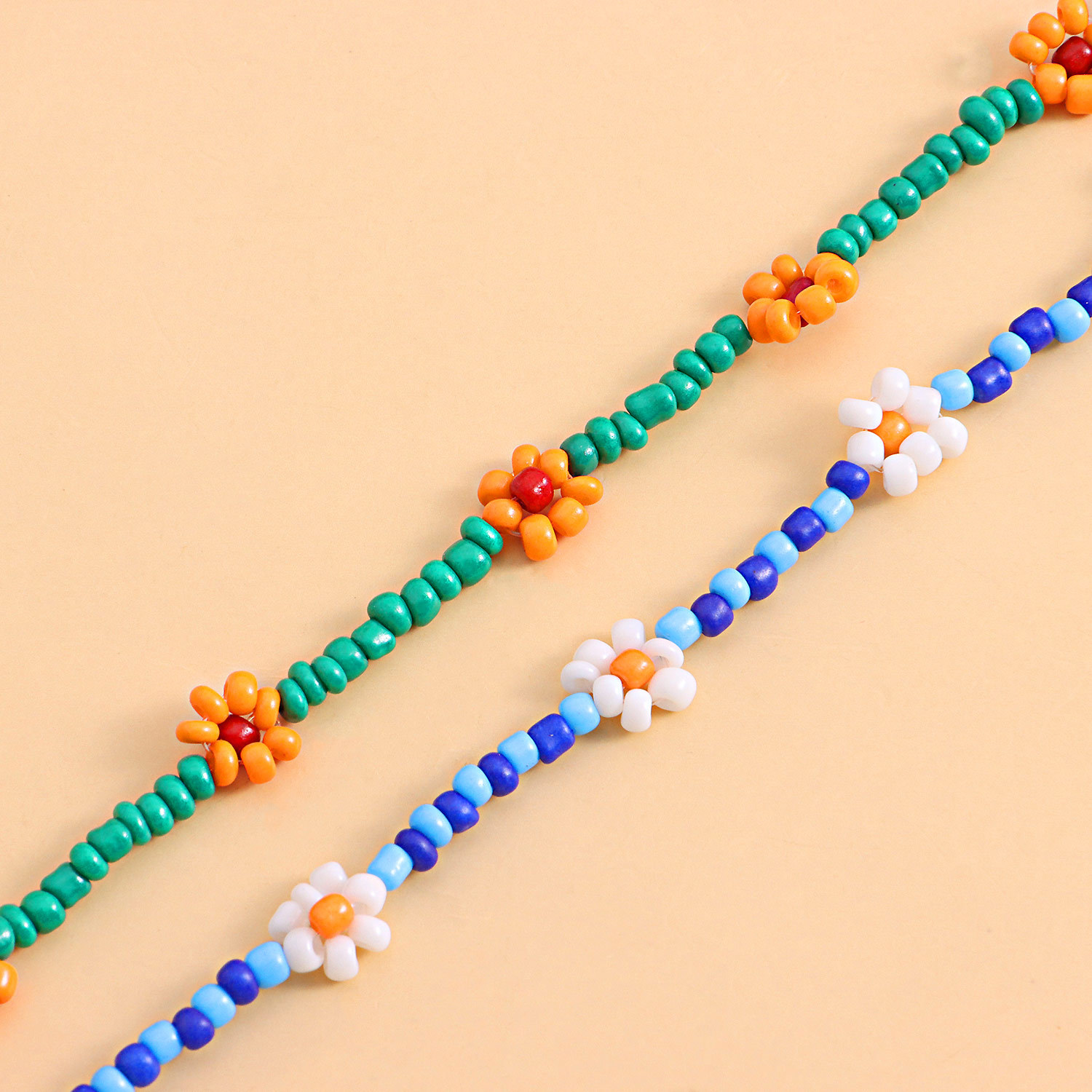Fashion Flower Beaded Anklet