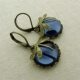 Hailao 2023 cross-border Europe and the United States retro dragonfly pattern earrings old moonstone ladies earrings