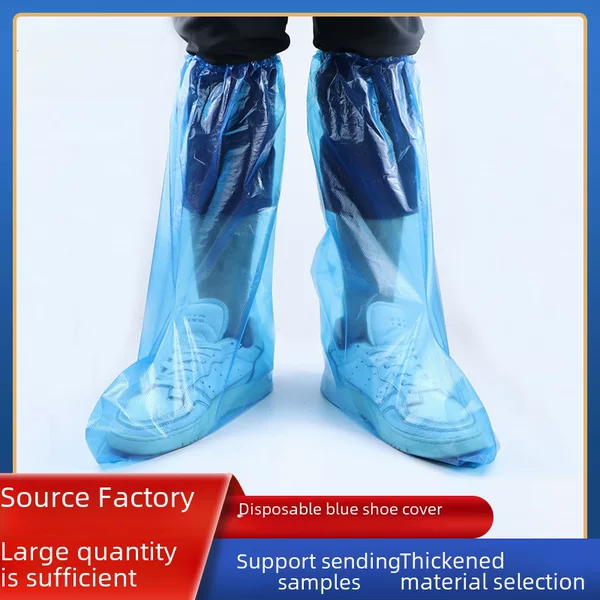 Disposable Shoe Cover Waterproof Shoe Cover Rainy Thickened Long Barrel Farm Boot Cover Outdoor Drifting Plastic Boot Cover Wholesale