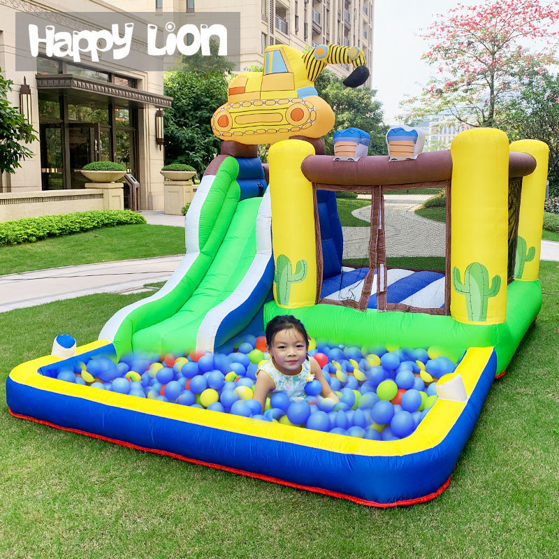 Hogar niños castillo inflable interior piscina pequeña tobogán cama de rebote juguete dibujos animados al aire libre castillo travieso