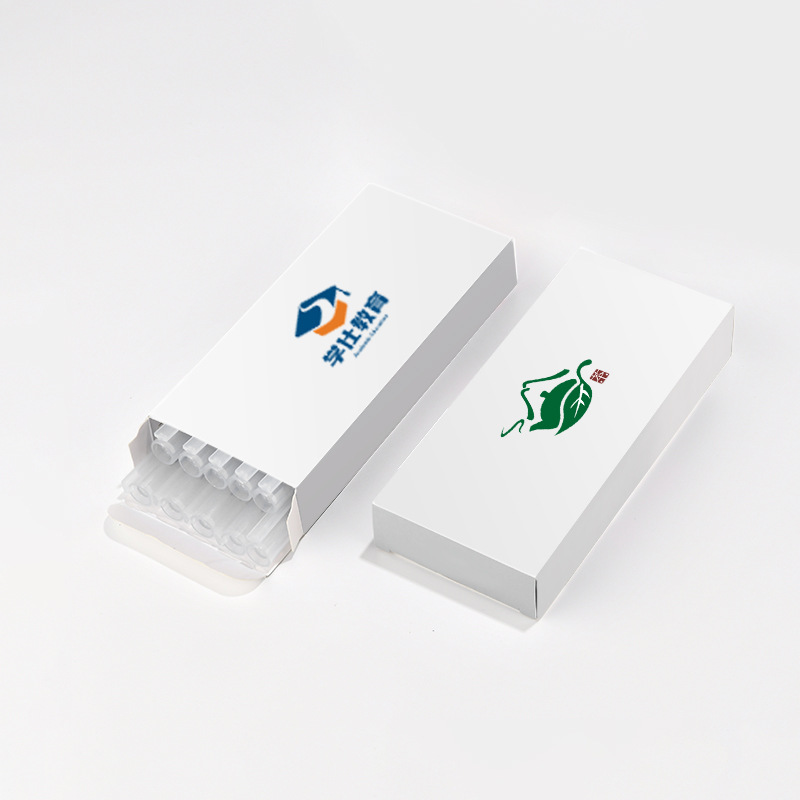 Caja de bolígrafo personalizada universal 10 / 12 caja de cartón blanco caja de embalaje caja de cartón blanco se puede imprimir logotipo
