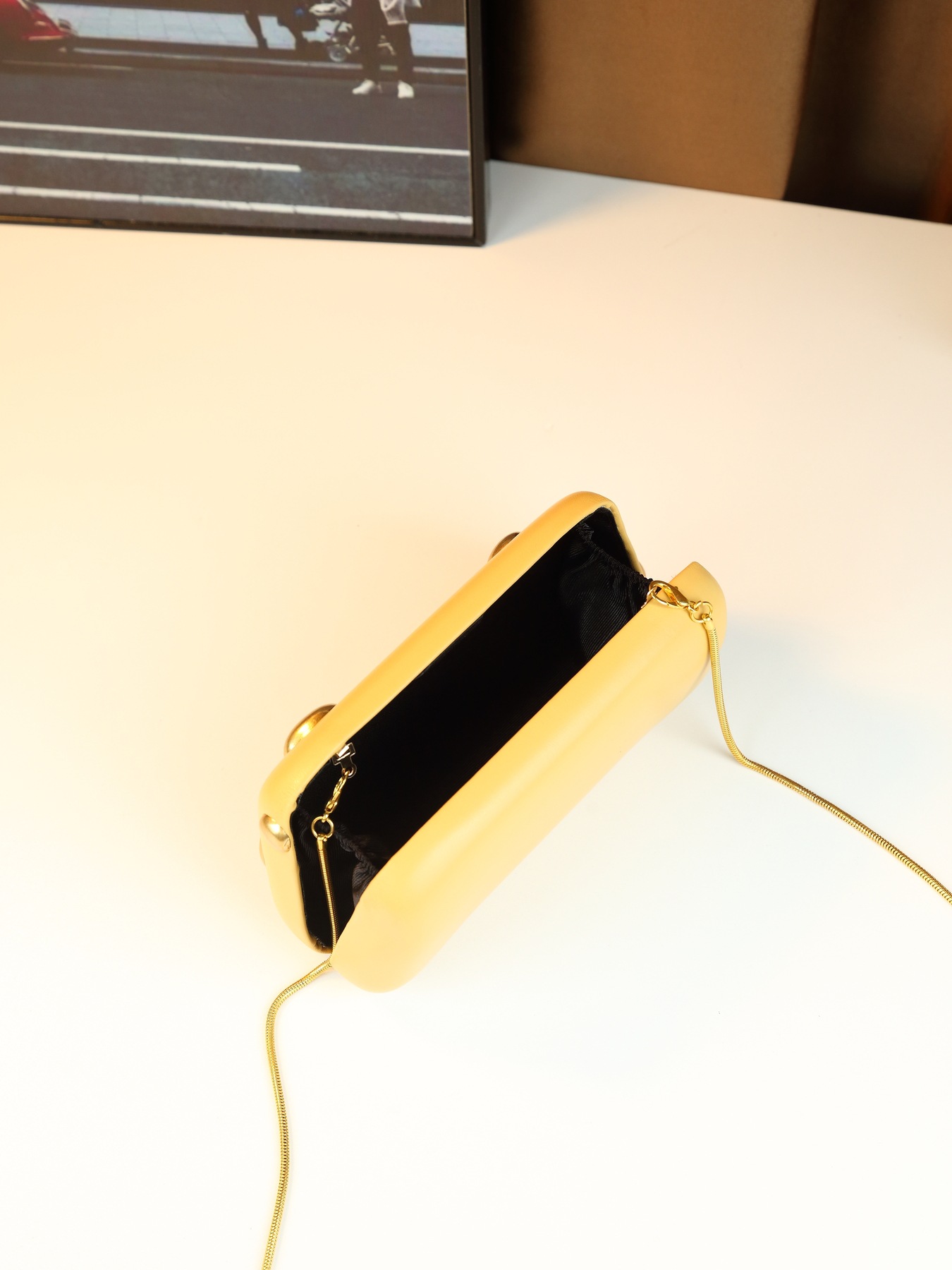 Borsa a tracolla box a pois elegante borsa minimalista per donna_voghion.com