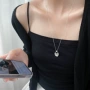 实心凹面y02464s925毛衣链