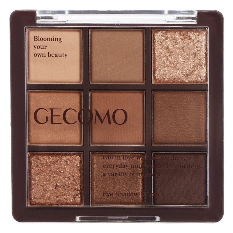 Xie Rui Ge Meng Nine-color Eye Shadow Plate Earth Color Matte Orange Brown Pearlescent Flash Nine-color Chocolate Warm Brown Eye Shadow