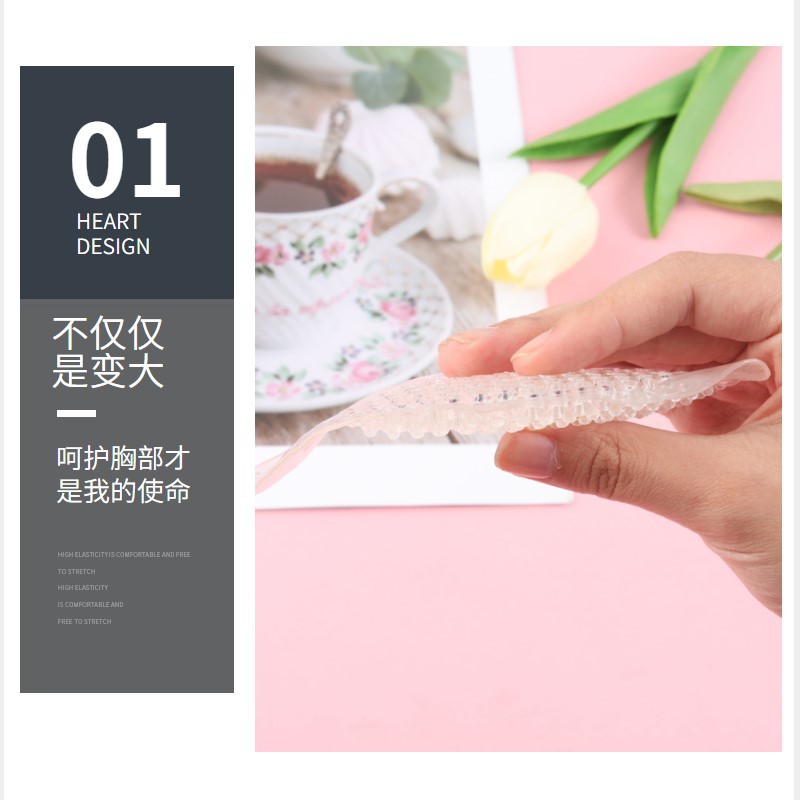 Honeycomb Silicone Insert Bra Pads, Thickened Transparent Invisible Waterdrop Shape Magic Adhesive Upright Bra Breathable