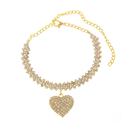 Cross-border new product minimalist butterfly heart jewelry fashionable Insta-style elegance ladies' ankle accessories wholesale