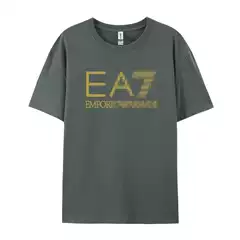 2025 new cross-border export supply summer men's new T-shirt loose cool cotton casual short sleeve