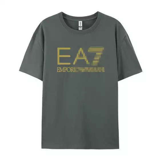 2025 new cross-border export supply summer men's new T-shirt loose cool cotton casual short sleeve