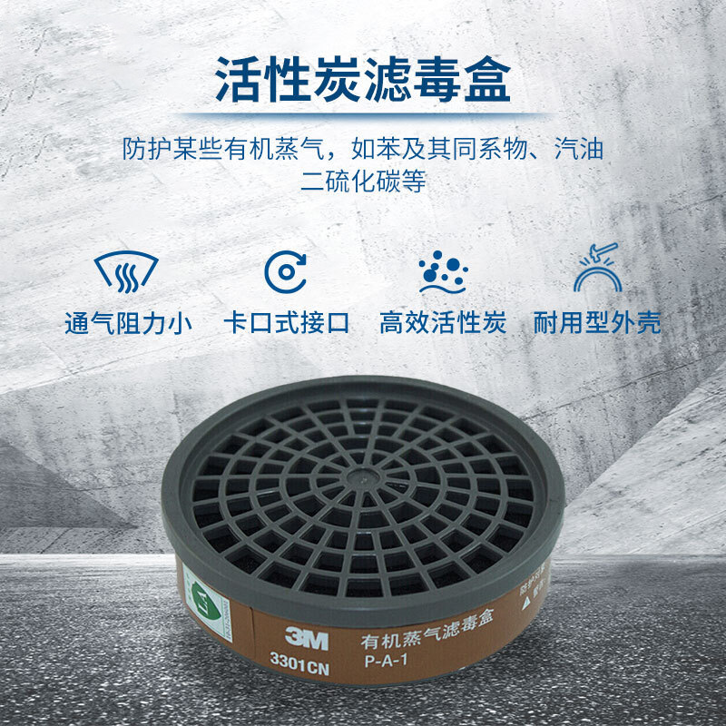 Cartucho de filtro 3M 3301/03CN, caja de filtros 3001, protección contra pesticidas y pintura en aerosol, consumibles para máscara de gas 3200