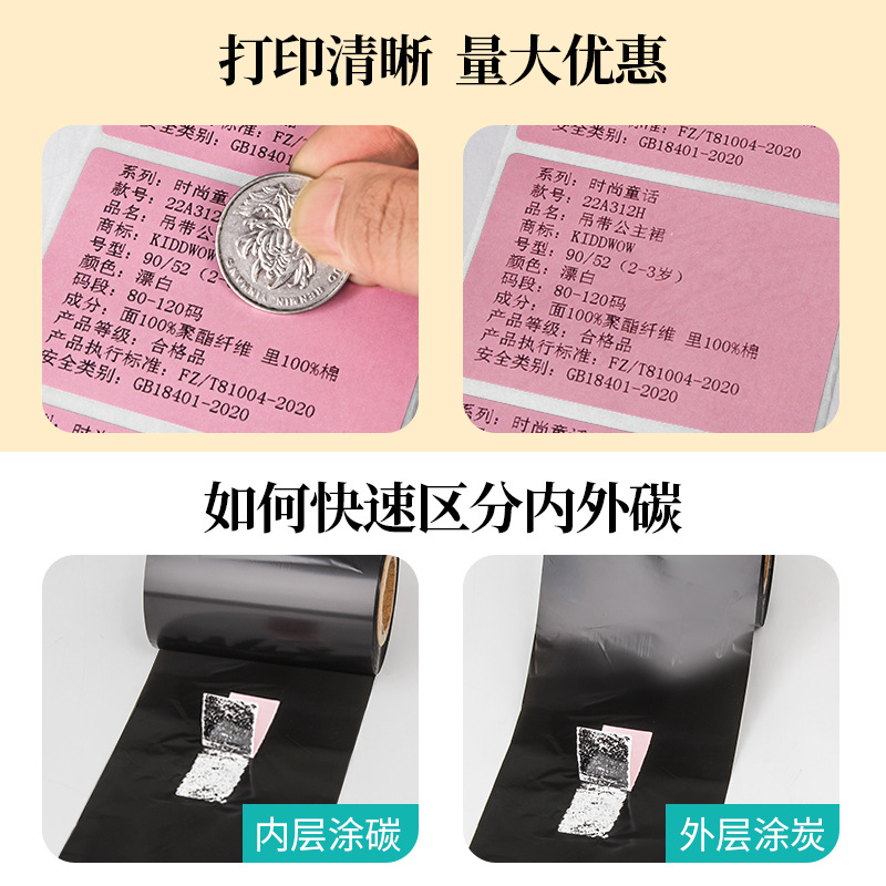 TTO codificando cinta de carbono especial Maken Vedi codificadora cinta de carbono de alimentos códigos QR fecha de producción cinta de carbono de embalaje