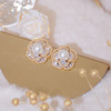 South Korean design goods, mountain tea from pearl, earrings, trend of season, light luxury style, french style