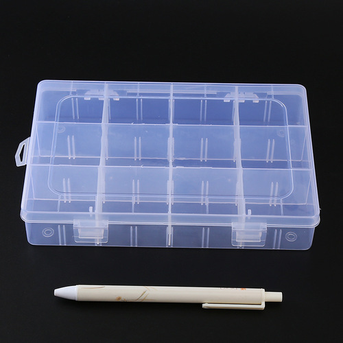 24 grids to 12 grids transparent plastic box hardware accessories heat shrinkable tube terminals jewelry toy packaging storage box