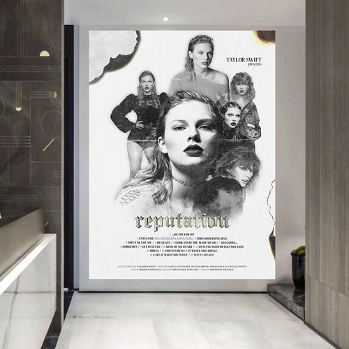 Taylor Swift泰勒斯威夫特霉霉写真装饰竖版背景布海报墙布挂布毯