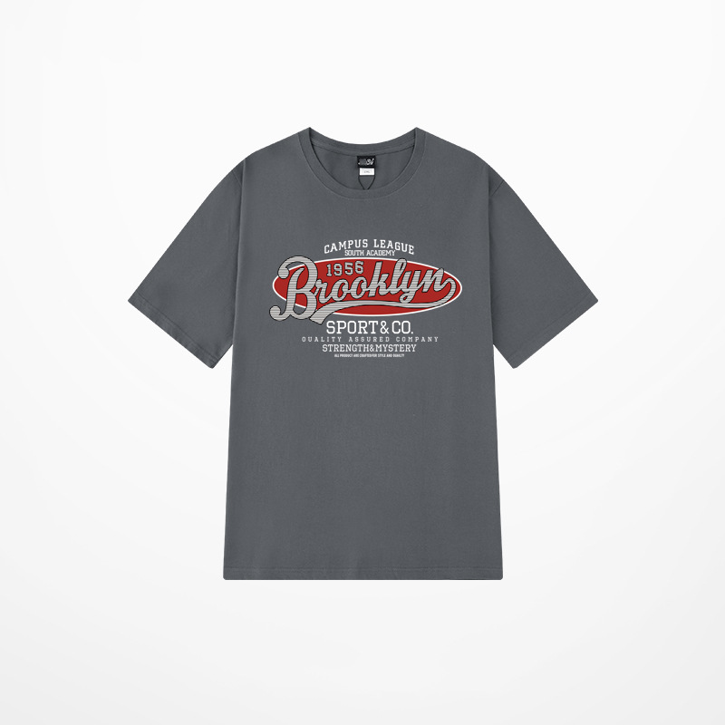 2023 Summer Versatile Cotton T-shirt Men's Loose Top Diy Print Sheet_voghion.com