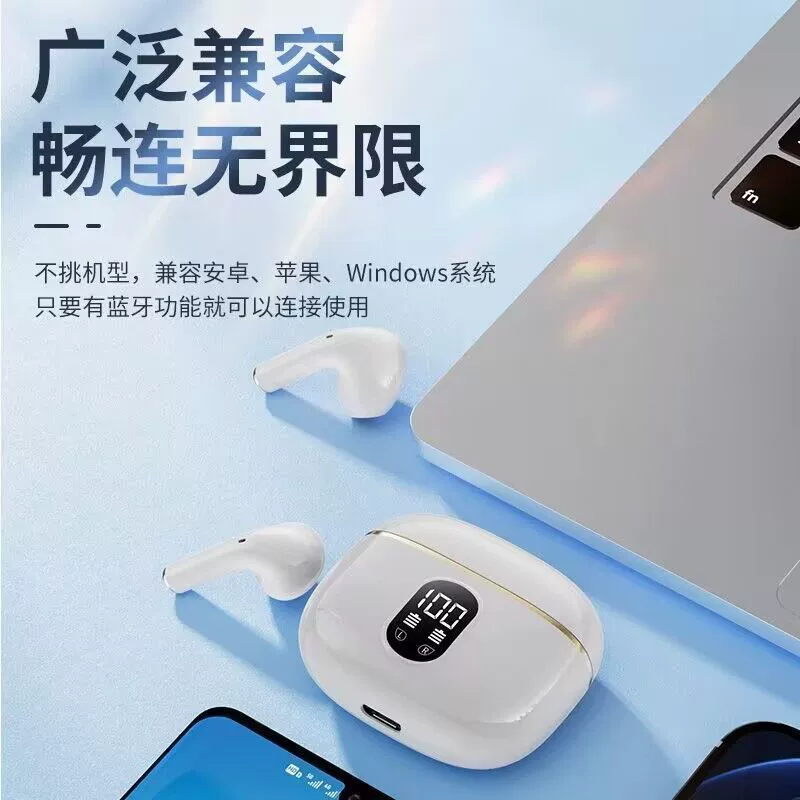 Новый приватный кросс-брандовый беспроводной Bluetooth наушник X87 TWS полудуэный стерео в стиле in-ear с цифровым дисплеем временем работы аккумулятора