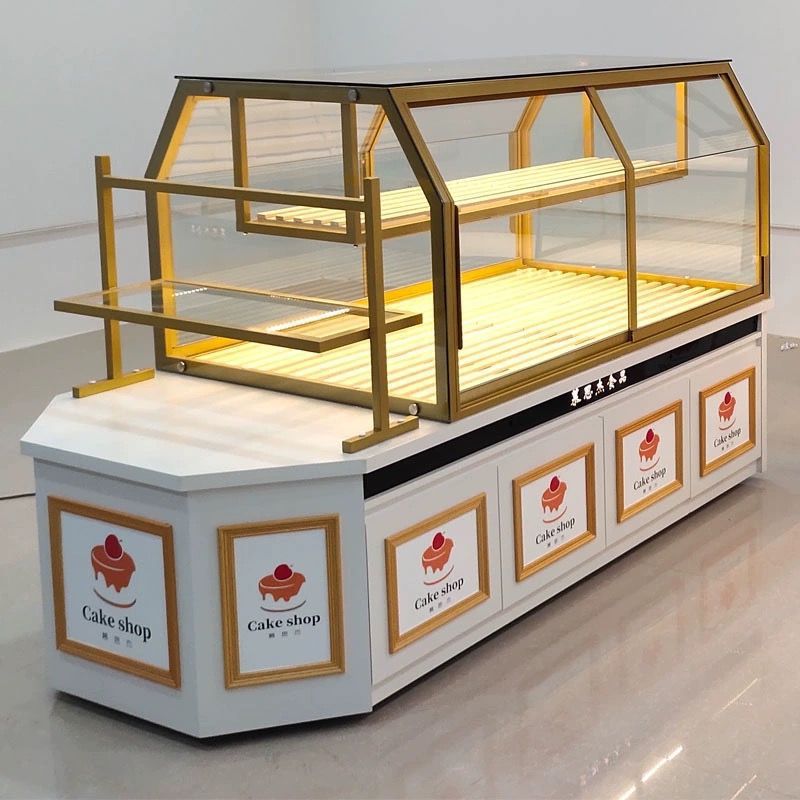 面包柜面包展示柜玻璃展柜货架蛋糕店柜台商用实木中岛柜边柜展柜