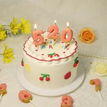 可爱草莓生日蜡烛仿真巧克力蛋糕装饰数字表白求婚创意少女心蜡