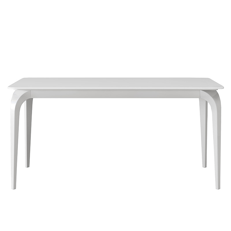 Luz de estilo francés Puro Blanco roca placa mesa de comedor y silla moderna simple italiano minimalista crema importado mesa de comedor rectangular de alta gama