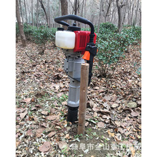 手提式两冲程栽桩机 便携式汽油园林打桩机 中型围栏打桩机图片