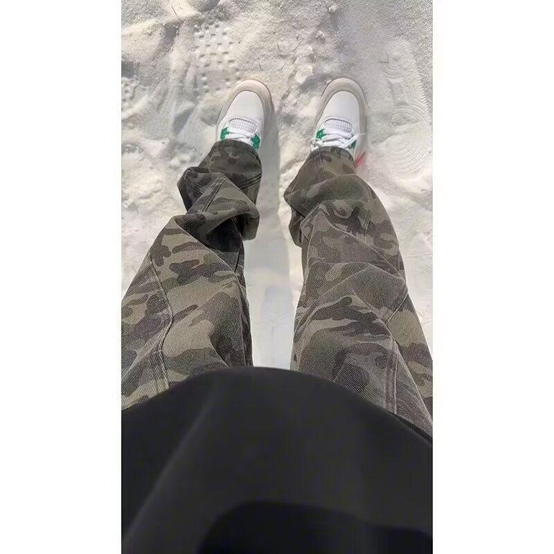 Estilo de Hong Kong hombres de moda verano nuevo estilo 2024 personalidad alfabeto jeans hip-hop ins marea calle alta tendencia pantalones guapos