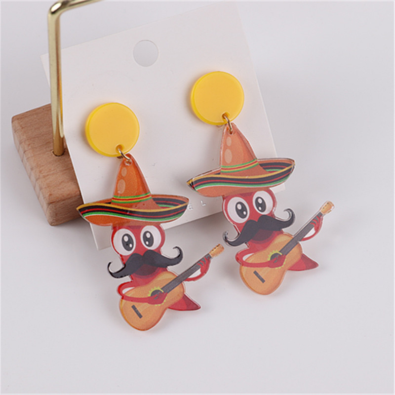 1 Pair Fashion Color Block Arylic Patchwork Womenu0027S Ear Studs