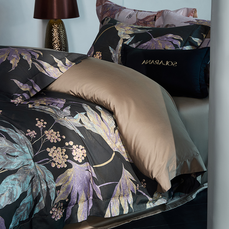 Light Luxury Classy American Four-Piece Satin Island Long-Staple Cotton Pure Cotton Naked Sleeping Quilt Cover Bed Sheet Bedding