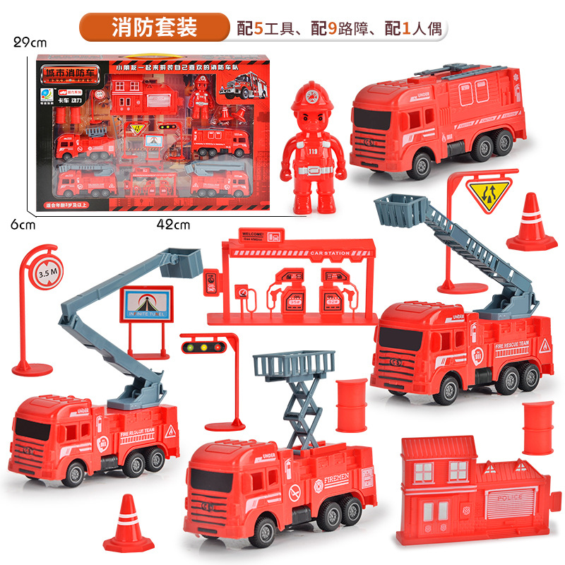 Venta directa de fábrica, juguetes, juegos de vehículos de ingeniería para niños, caja de regalo grande