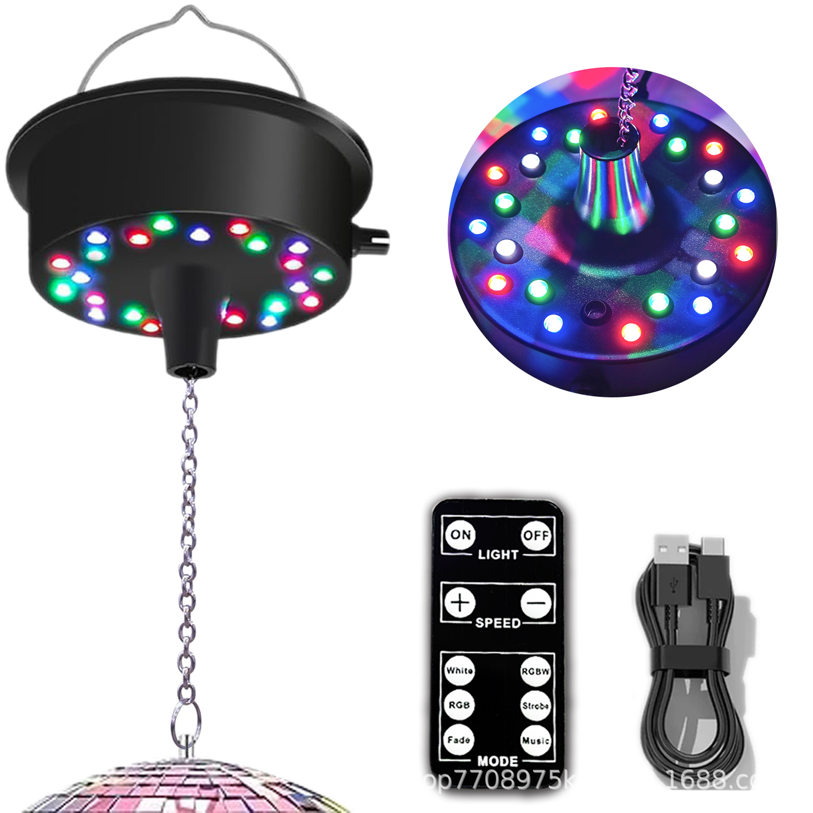 Disco motor giratorio velocidad ajustable soporte de lámpara colgante motor disco motor