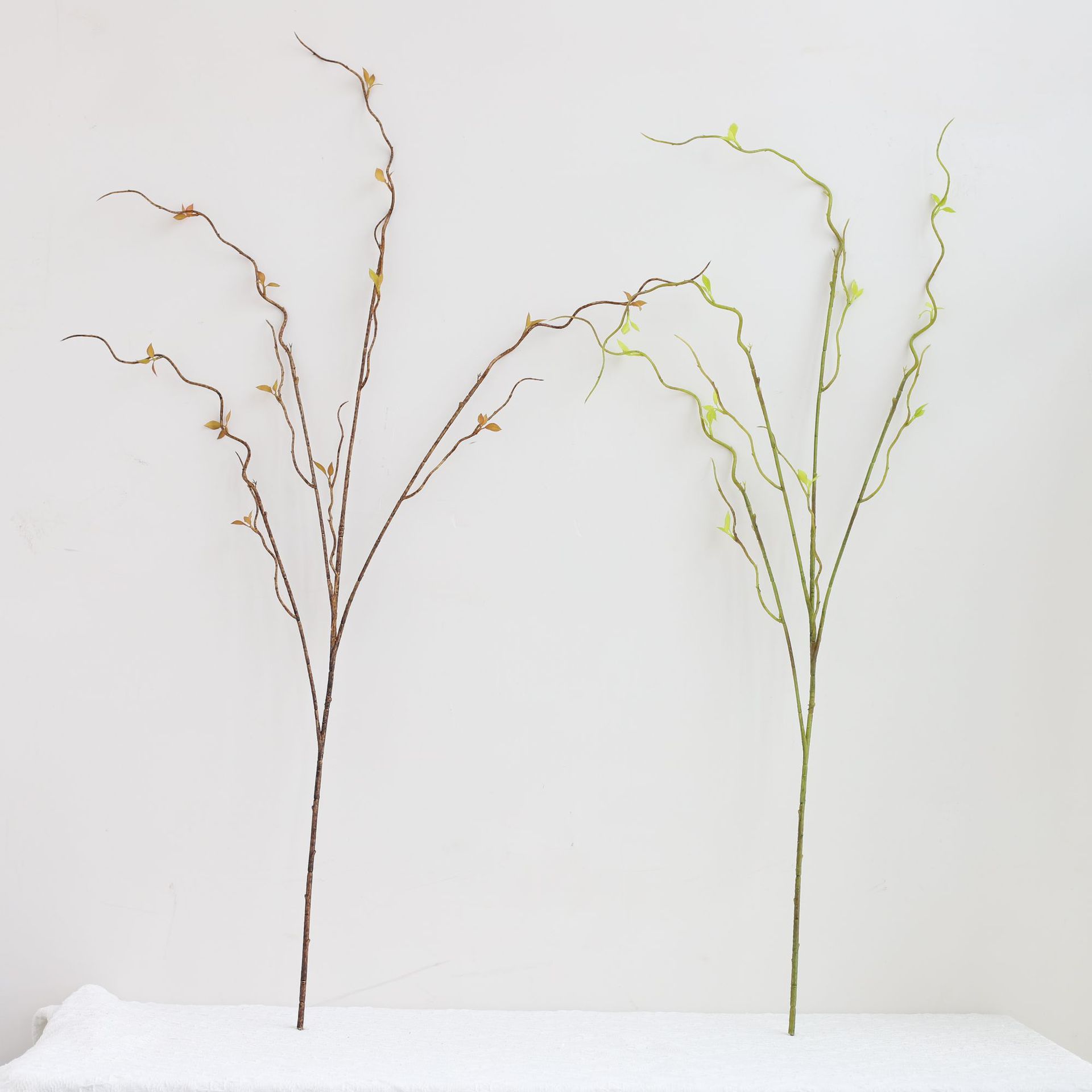 仿真云龙柳 仿真叶子花艺配材柳芽柳枝枯枝线条花艺家居软装插花