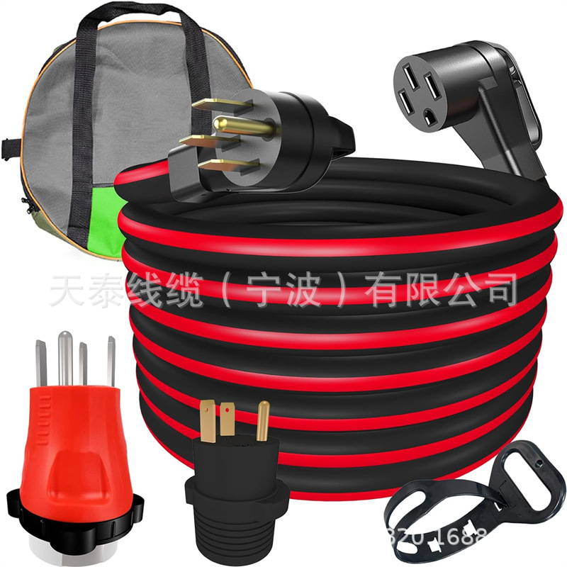 4 Pin Flexible Heavy Duty STW RV Power Cord, NEMA 14-50P/R Standard Plug