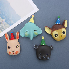 Cute little animal lucky cat resin refrigerator magnet message sticker home accessories magnet