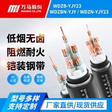 浙江萬馬低煙無鹵阻燃電纜WDZB-YJY 4+1芯/3芯/5芯鎧裝銅芯電纜