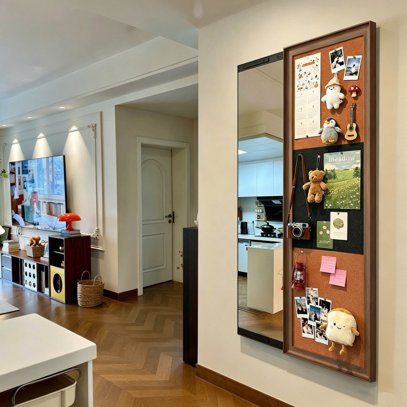 Invisible dressing mirror, magnetic hidden full-length mirror, retractable and concealable fitting room entrance mirror, hanging picture Invisible dressing mirror, magnetic hidden full-length mirror, retractable and concealable fitting room entrance mirror, hanging picture