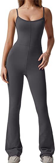 2023 transfronteriza Amazon nuevo apretado pantalones de mono de costura de color sólido europeo y americano